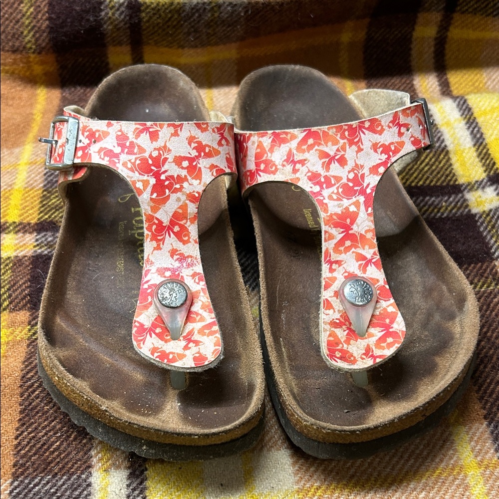 Papillio by Birkenstock butterflies Red Floral Sandals
